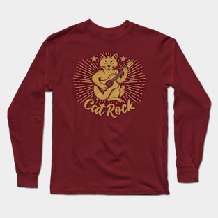 meow,rock, and guitar Long Sleeve T-Shirt